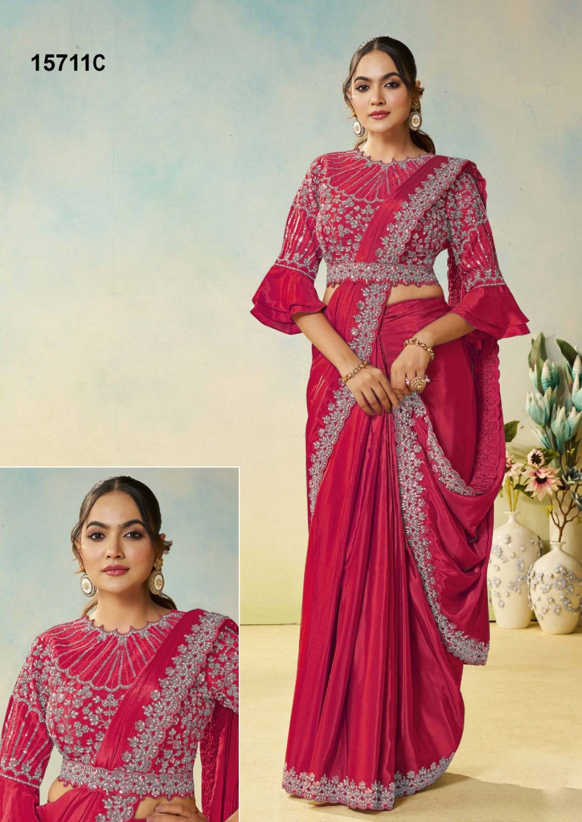 MOHMANTHAN ODYSSEY by Mahotsav 15700 to 15720 Series Indian Traditional Wear & Occasional Stitched Sarees At Wholesale Price